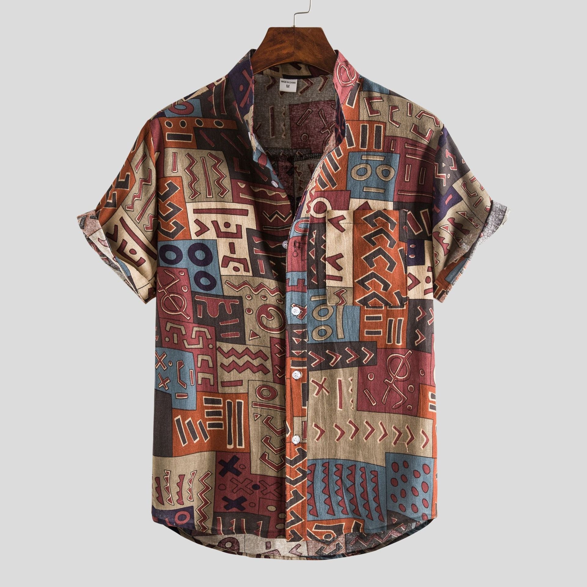 Erick - Men's Summer Shirt With Vibrant Print