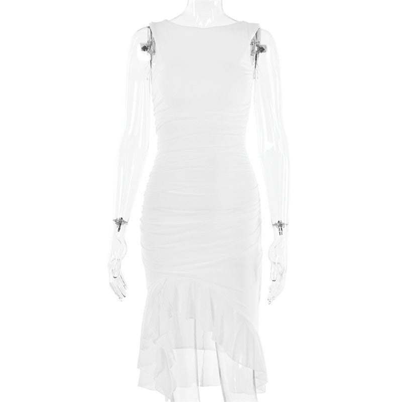 Rozz - Midi Dress With Ruffles